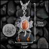 Maple Drop Jasper and amber pendant in sterling silver
72mm x 34mm