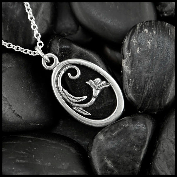 Spring Flower Pendant in Sterling Silver