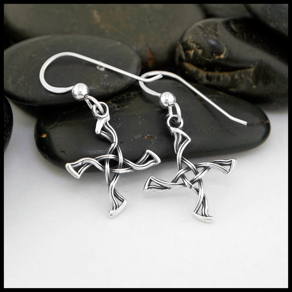 Small Starlight St. Brigid's Cross Drop Earrings