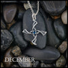 St. Brigid Cross Birthstone Pendant - December
