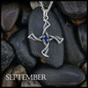 St. Brigid Cross Birthstone Pendant - September