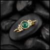 Trinity Knot Emerald Ring in 14K Yellow Gold