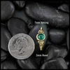 Trinity Knot Emerald Ring in 14K Yellow Gold
7mm Setting, 2mm Band