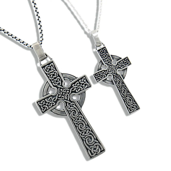 Sterling Silver Adomnan Celtic Cross Pendant
