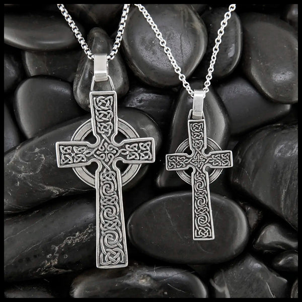 Sterling Silver Adomnan Celtic Cross Pendant