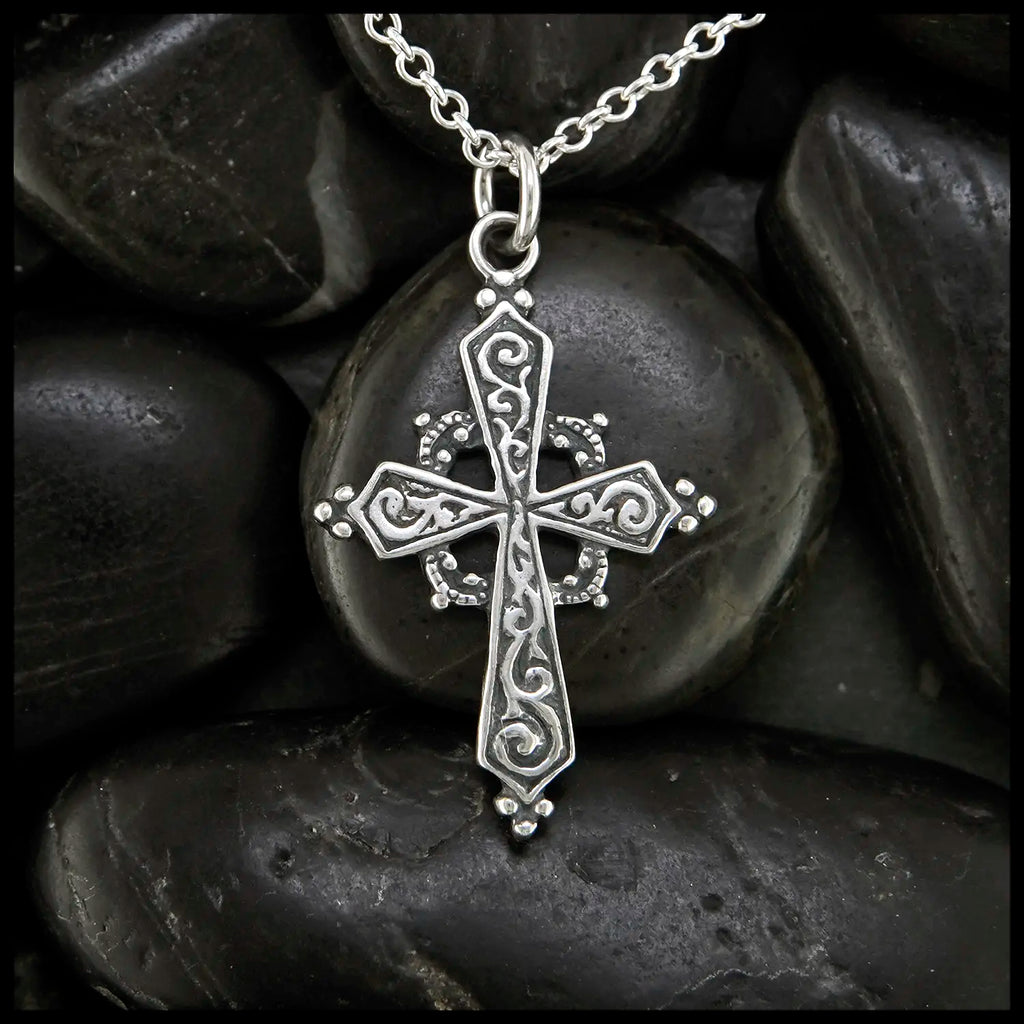 Early Christian Celtic Cross Pendant in Sterling Silver