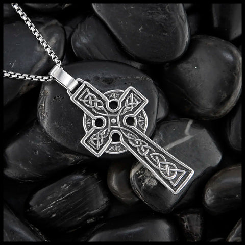Sterling Silver St Patrick's Celtic Cross Pendant