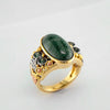 Mossy Green Sapphire Custom Frame Ring