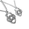 Father's Knot Pendant or Key Ring in Sterling Silver