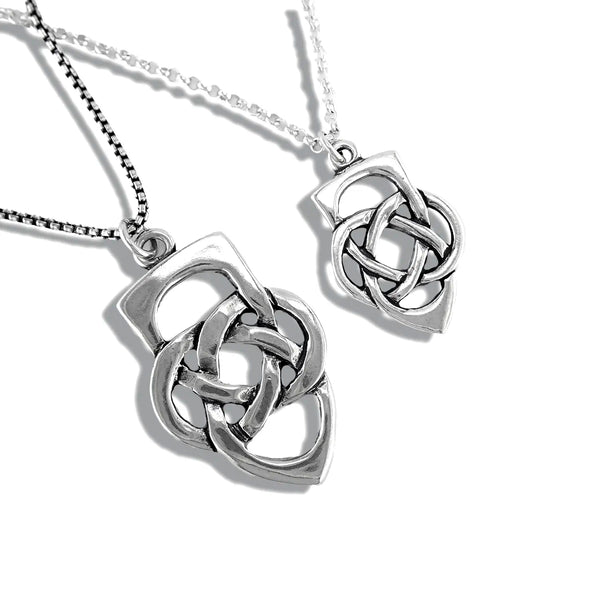 Father's Knot Pendant or Key Ring in Sterling Silver