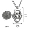 Father's Knot Pendant or Key Ring in Sterling Silver