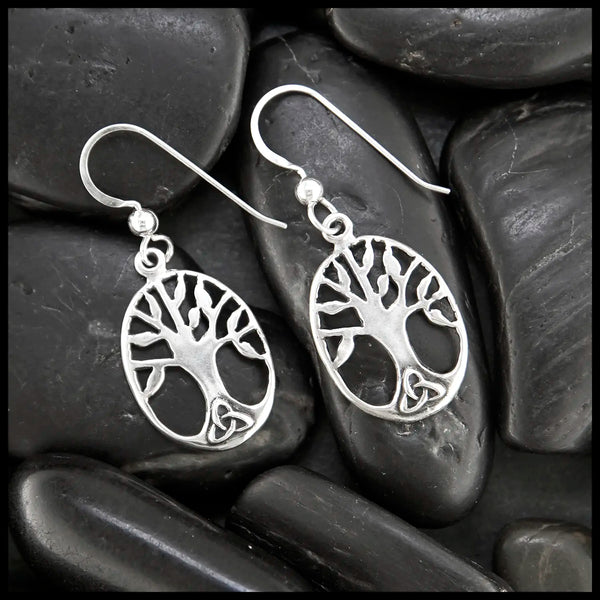 Family Tree Earrings in Sterling Silver