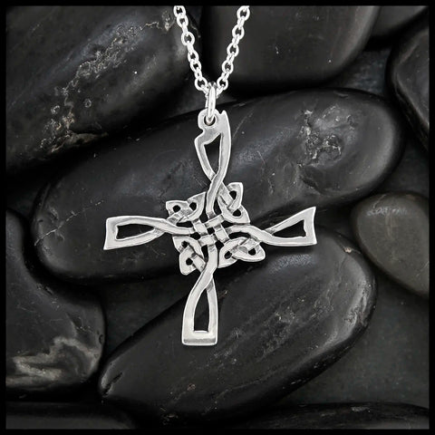 St. Brigid Open Cross Pendant in Sterling Silver