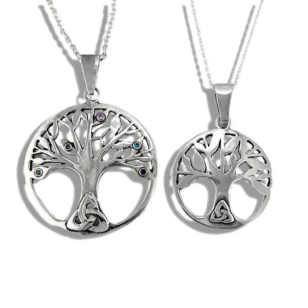 Celtic Family Tree Pendant in Silver