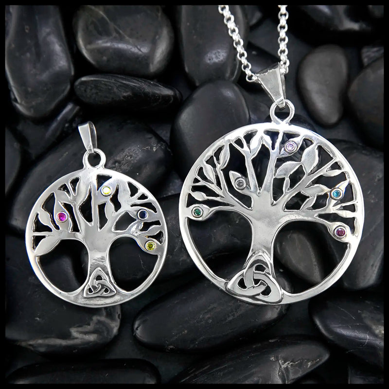 Celtic Family Tree Pendant in Silver
