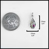 The measurements of this pendant are: 19mm or 3/4" Tall and 3/8" or 10mm 