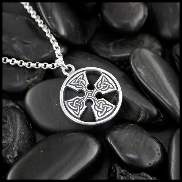 Medallion Cross Pendants in Sterling Silver