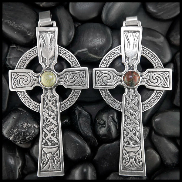 Colum Cille Pectoral Cross Pendant in Sterling Silver