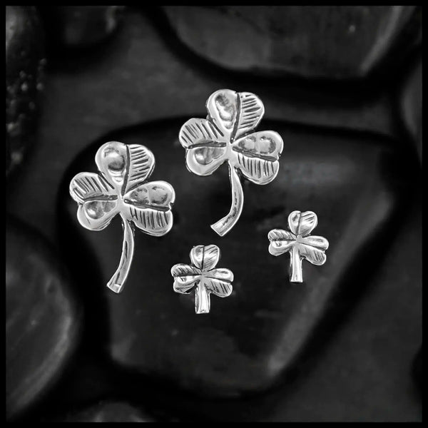 Shamrock Post Earrings Sterling Silver