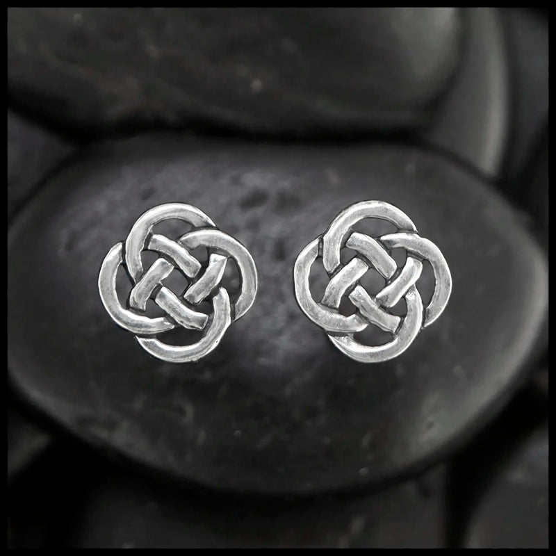 Josephine's Knot Post Earrings in Silver