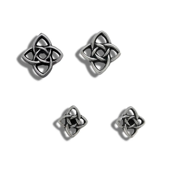 Starlight Knot Post Earrings in Silver
