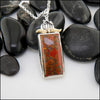 Red Jasper Pendant In Sterling Silver and 18K Gold