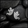 Ghost Post Earrings in Silver