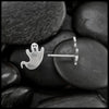 Ghost Post Earrings in Silver