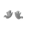Ghost Post Earrings in Silver
