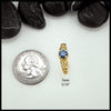 Montana Sapphire and Diamond Celtic Engagement Ring in 14K Yellow Gold 5mm Face