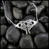 Large Moth Pendant in Sterling Silver