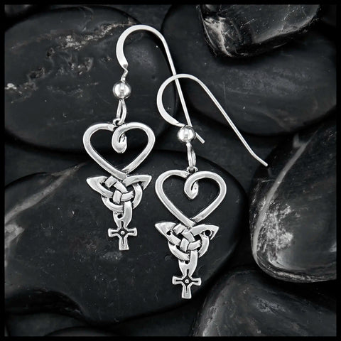 An Teor Celtic Heart Earrings