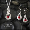 July Birthstone Celtic Eternity Pendant and Earring Set