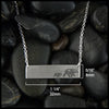 1 1/4 by 5/16 inches Personalized Bear Bar Pendant