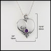 Anna's Heart Pendant measures 3/4" by 15/16"