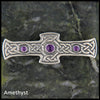 Sterling Silver Lapel Kilt Pin with Amethyst