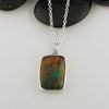 Azurite pendant with pinetree