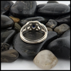 This 14K white gold ring is set with a 6X3 Marquise Sapphire stone. 