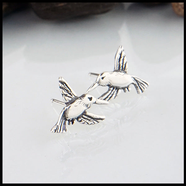Hummingbird post earrings