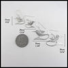 length small 15mm 9/16" width small 20mm 13/16" length large 35mm 1 3/8" width 20mm 13/16"