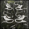 small and large bird earrings 