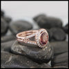 Malaya Garnet and Diamond Starlight Ring in 14K Rose gold