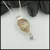 Custom Hot Air Balloon Pendant in sterling silver with Crazy Lace Agate