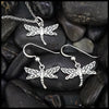 dragonfly pendant and earring set 