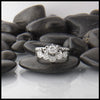White gold Diamond chevron wedding ring