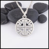 MacDurnan Key Pattern Pendant in sterling silver. 