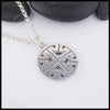 MacDurnan Key Pattern Pendant in sterling silver. 
