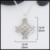 MacDurnan cross pendant  measurements 13/16" by 13/16". 
