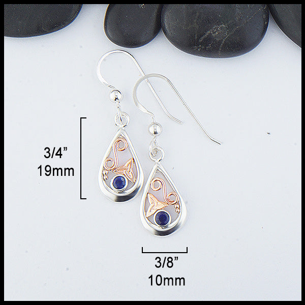Earrings measure 3/4" by 3/8". 