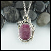 Custom Ruby Cabochon Pendant 